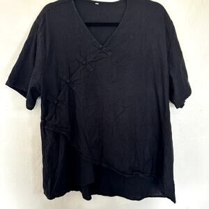 Women's Chinese inspired short sleeve shirt